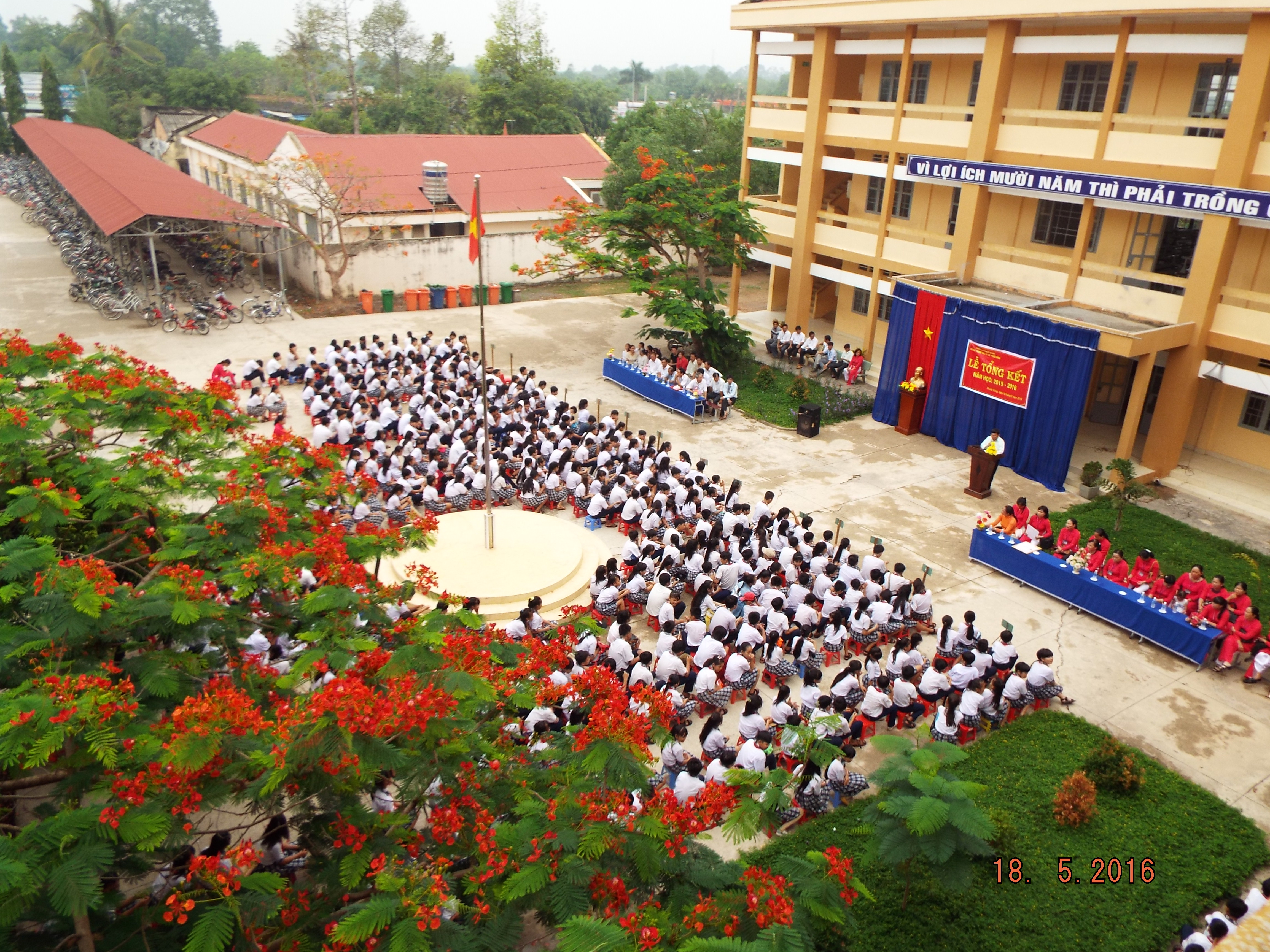 toàn cảnh trường THCS Phước Đông